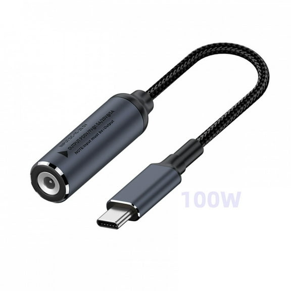 CY DC Jack 4.0X1.3mm Input to USB-C Type-C Power 100W Charge Cable for Laptop Phone PD9V 5V 20V