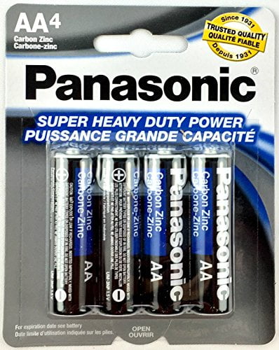 4pc Panasonic AA Batteries Super Heavy Duty Power Carbon Zinc Double A Battery 1.5v