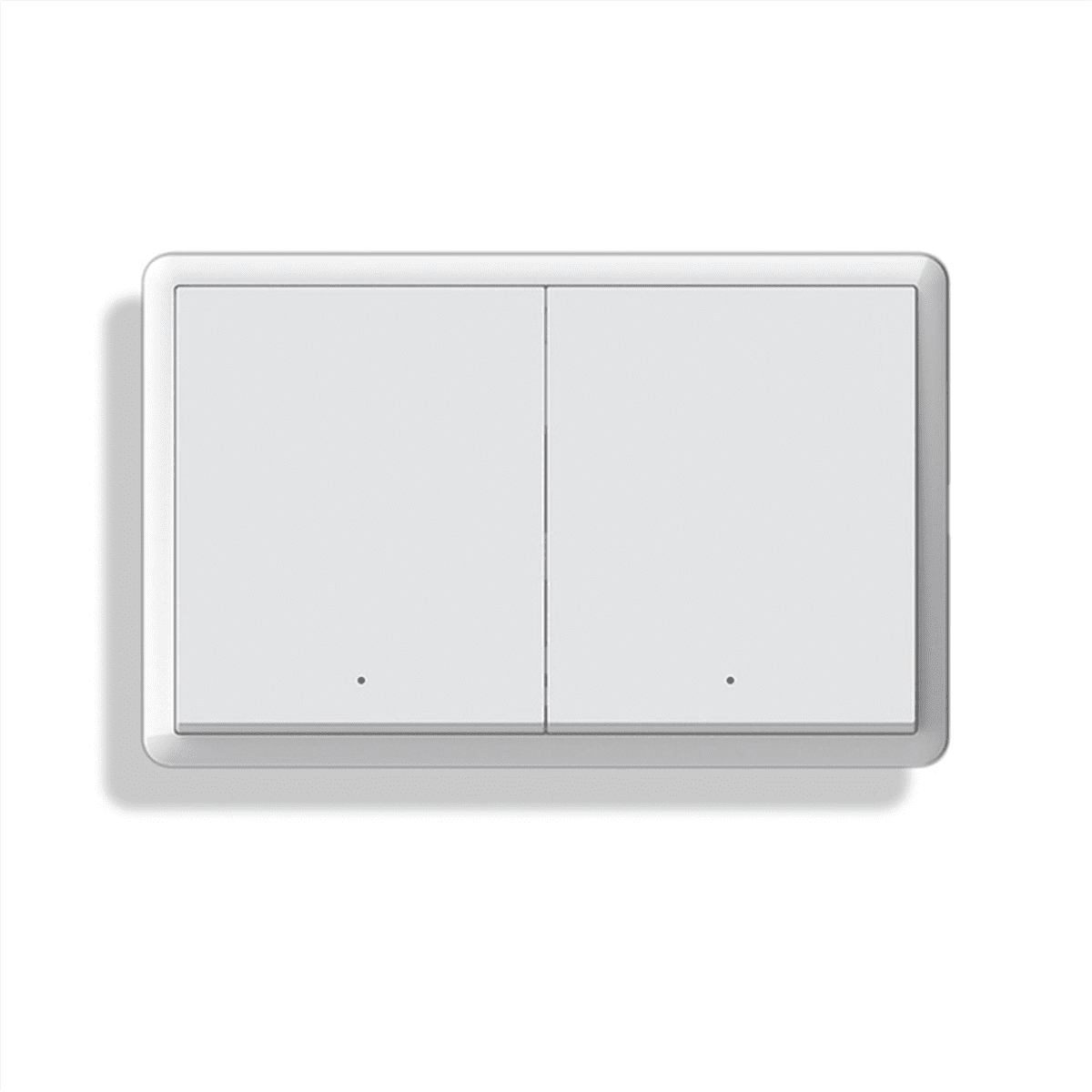 Tuya ZigBee Smart Switch Neutral Wire Optional Intelligent US Wall Button Light Switch AC100-240V for 2Gang,1 * Smart Switch,White