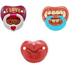 Billy Bob Baby Pacifier, 3 Pack (I Love My Mommy, Kiss Me, & Thumb Sucker)