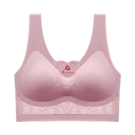 

Aayomet Womens Wireless Bra Women s Full Figure Beauty Back Smoothing Bra Pink XL