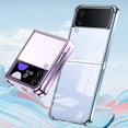 thumbnail image 2 of Luxury Clear Plating Case Compatible With Samsung Galaxy Z Flip 4, Soft Tpu Four Corners Shockproof Cover, 2 of 5