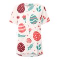 thumbnail image 4 of ICHUANYI Clearance Easter Day Women's Ladies O-Neck Loose Tops Casual Print T-Shirts Short Sleeve Blouse(Pink, S) Ichuanyi Ichuanyi, 4 of 4