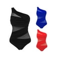 thumbnail image 6 of Inevnen Womens One Piece Swimsuits Mesh V Neck Monokini Bathing Suits Tummy Control Swimwear, 6 of 7