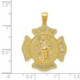 thumbnail image 3 of 14K Yellow Gold Charm Pendant 32 mm 24 Large St. Florian Badge, 3 of 3