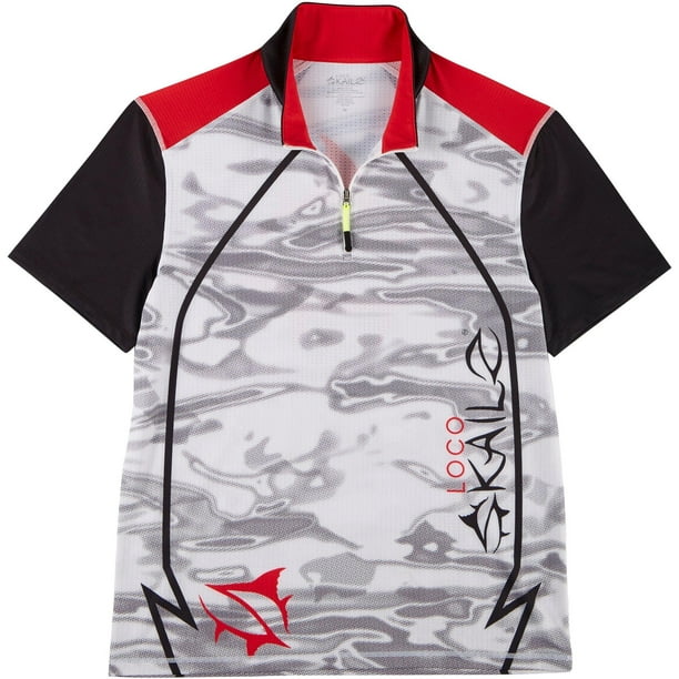 Loco Skailz Loco Skailz Mens Camo Quarter Zip Short Sleeve Shirt