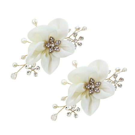

Shoe Clips Bridal Rhinestone Charms Flower Decorations Pearl Buckle Crystal Wedding Buckles Shoes Birthday