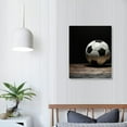thumbnail image 3 of COMIO  Boy Bedroom Vintage Wall Art Decorations Sports Football Soccer Canvas Prints Posters for Boys Room Decor Rustic Gym Ball Picture Painting Black White, 3 of 4