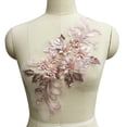thumbnail image 2 of Zeus Flower Sequin Rhinestone Motif Trim Applique Wedding Dress DIY Sewing Embroidery, 2 of 7