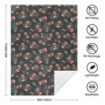 thumbnail image 5 of Football Dot Darkblue Pattern Soft Sherpa Fleece Throw Blanket, Warm Cozy Plush Blanket for Sofa Bed Couch, All Season, 60"x80", 5 of 5
