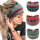 thumbnail image 2 of Banda para el cabello bohemia con estampado étnico, banda para el cabello para yoga, diadema absorbente de sudor, diadema antitranspirante de ala ancha para mujer, tocado, 2 of 6
