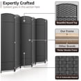 thumbnail image 2 of Sorbus 6 Panel Room Divider Tall Privacy Partition Screen Extra Wide Double Hinged Mesh Hand-Woven Folding Wall Divider - 6ft, 2 of 7