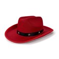 thumbnail image 4 of RUINIXCW Western Toddler Baby Girl Boy Cowgirl Hat Kids Cowboy Hat Felt Wide Brim Hats with Star Leather Belt Dessy Hats Themed Party Cap with String Wedding Party Costume, 4 of 9