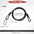 thumbnail image 3 of Cable de Seguridad con Ganchos y Bucles [2Pcs] - 6.56ft / 78.7 Pulgadas Cable de Seguridad para Equipaje de Acero Inoxidable Usado para Bicicletas y Equipaje - [Negro], 3 of 6