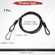 thumbnail image 3 of Cable de Seguridad con Ganchos y Bucles [2Pcs] - 6.56ft / 78.7 Pulgadas Cable de Seguridad para Equipaje de Acero Inoxidable Usado para Bicicletas y Equipaje - [Negro], 3 of 6