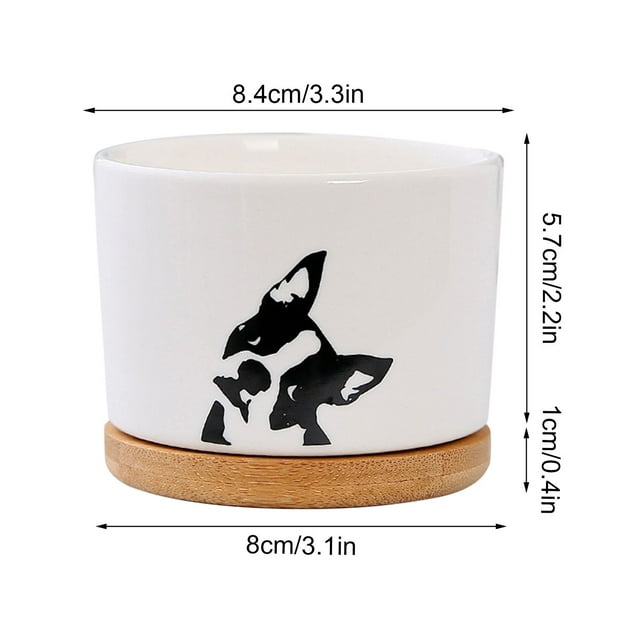 Garden Planters Funny Unique Succulent Pots Ceramic Fleshy Flowerpot Tray Indoor Desktop Bonsai Decoration 2 Optional