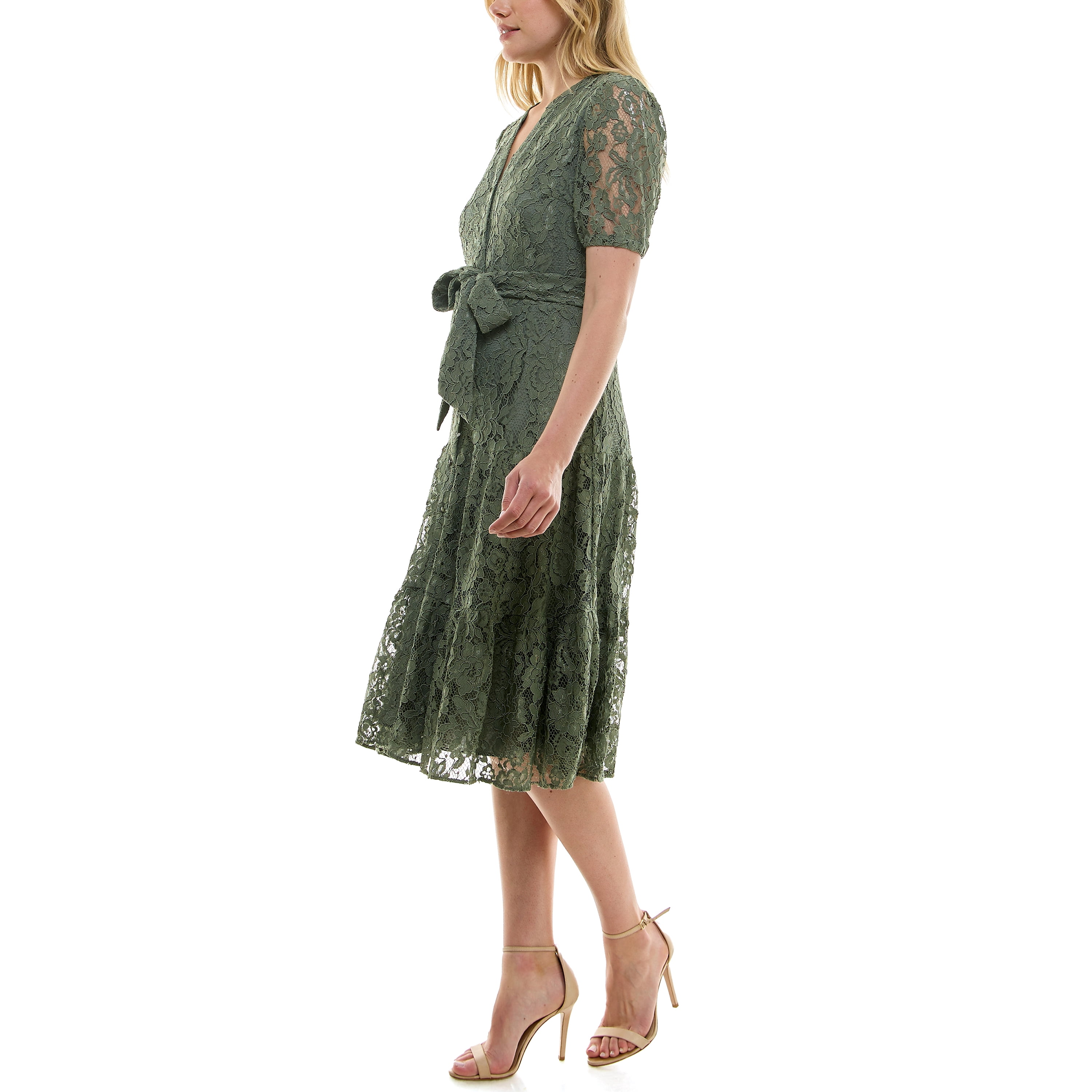 Nanette Lepore Women's Puff Sleeve Lace Midi Dress, Sizes XS-XXXL