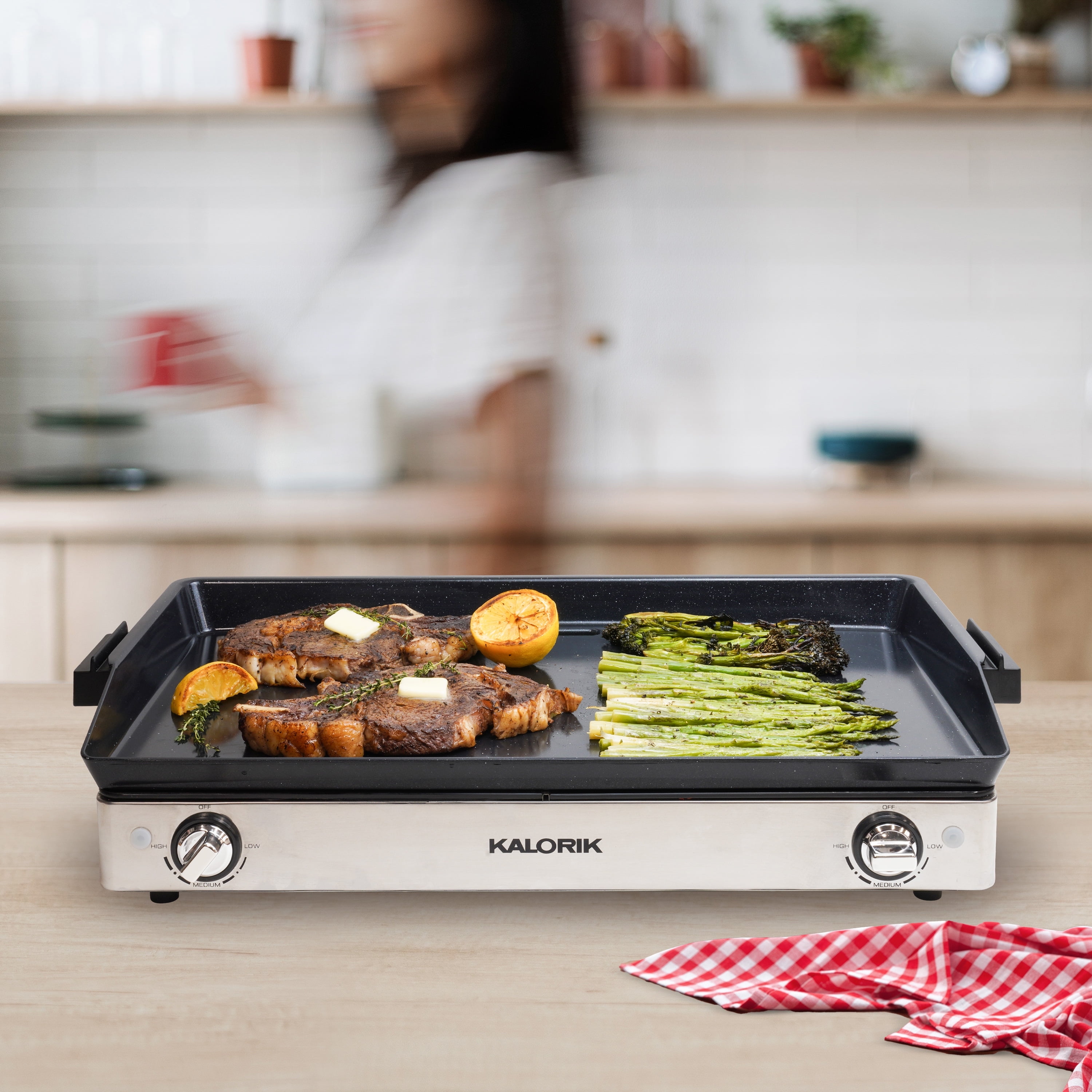Kalorik MAXX® 2-in-1 Electric Griddle & Double Cooktop