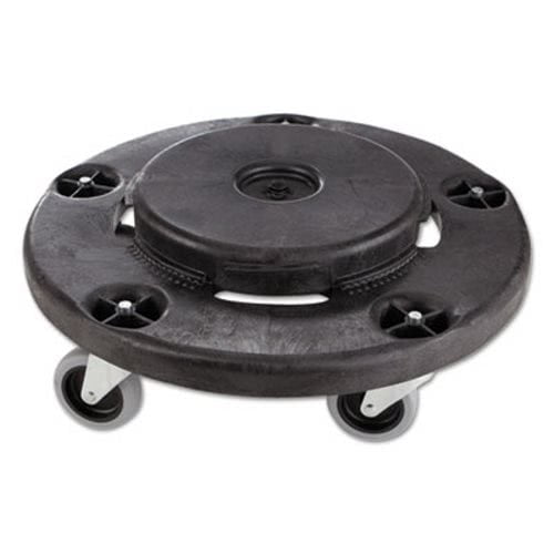 New Rubbermaid Brute Dolly for 20 to 55 Gallon Trash Cans, Black , Each