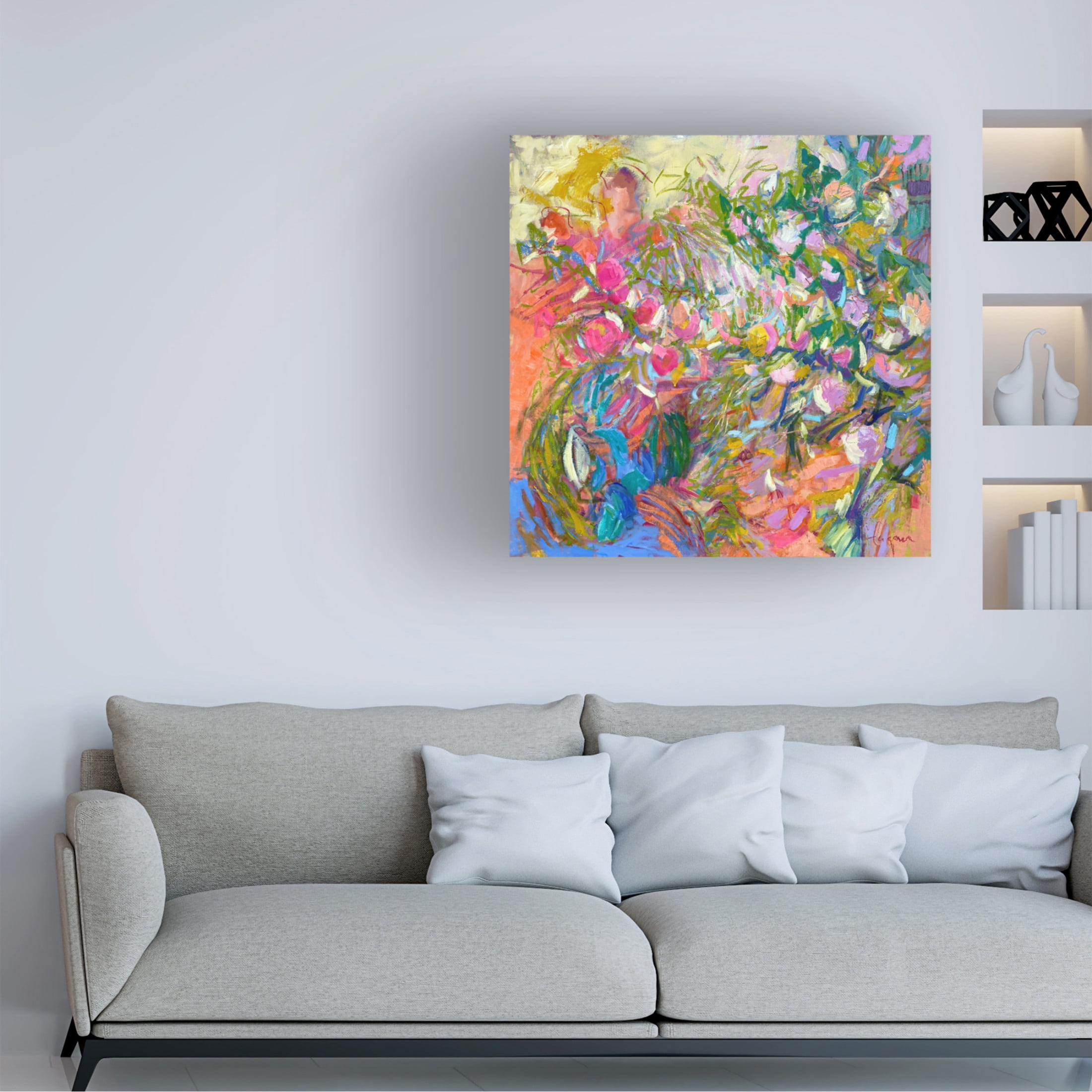 Canvas Wall Art - Dorothy Fagan 'Passion Fruit' Wall Art for Living Room, Bedroom, or Office Décor by Trademark Fine Art - 18 x 18 Inches
