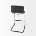 thumbnail image 4 of Berbick 21L x 25W x 38H Black Leather W/Gunmetal Gray Frame Stool, 4 of 11