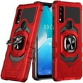 thumbnail image 2 of Compatible for AT&T Maestro 3 Case w/Tempered Glass Screen Protector [Military Grade] Ring Car Mount Kickstand Shockproof Hard Phone Case - Red, 2 of 7