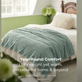 thumbnail image 4 of Manta Bedsure King Size 350GSM Súper Suave y Acogedora Verde Salvia, 4 of 8