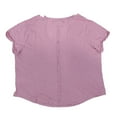 thumbnail image 2 of Free People Women's Cropped T-Shirt Lightweight Distressed Short Sleeve V-Neck, 2 of 2