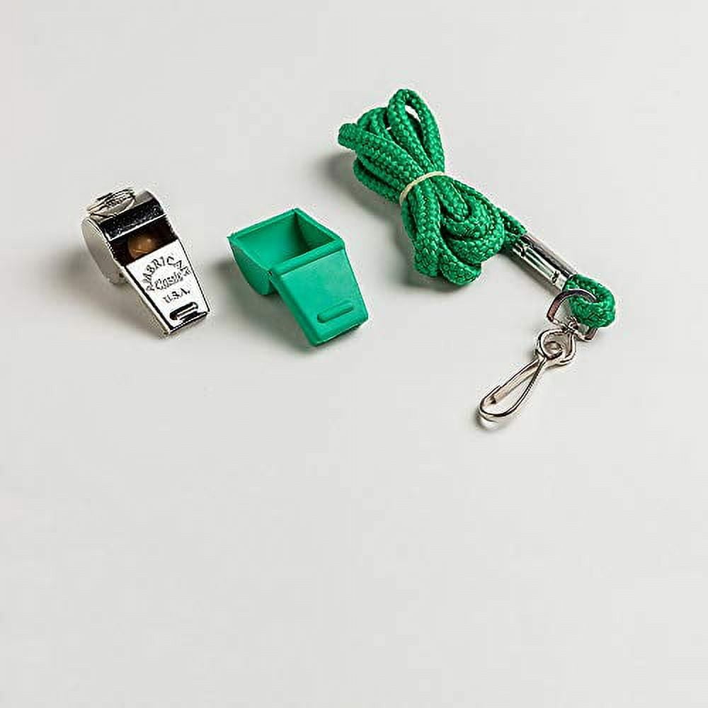 American Whistle Corporation American Classic Whistle - 126 db Solid Brass Whistle with Lanyards and Safe-T-Tip - Made in America (Green)