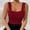 Brick Red, variant on Women’s Tanks Sleek Strapless Vest with Wide Shoulder Straps Form-Fitting Sleeveless Top for Stylish Everyday Wear Black XS