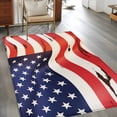 thumbnail image 3 of American Flag Large Area Rugs for Bedroom Living Room, Soft Non Slip Carpet Bedside Rug, Red Blue USA Flag Rectangular Floor Cover Kitchen Accent Rug 3'x5' for Dining Room/Office, 3 of 9