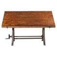 thumbnail image 2 of World Interiors Artezia 62-Inch Acacia Wood Drafting Desk with Adjustable Crank, 2 of 4