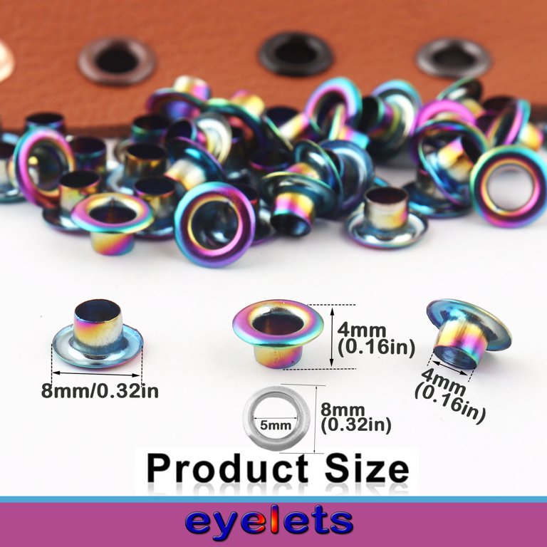 100pcs Brass Eyelet Grommets With Washers - 2mm To 6mm For Leather, Clothing, Crafts