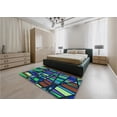 thumbnail image 4 of Ahgly Company Indoor Round Patterned Night Blue Area Rugs, 3' Round, 4 of 6