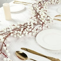 Bxaolu 6.4Ft Berry Garland, Christmas Holly Berry Vine for Xmas Tree, Mantle, Tabletop, Indoor Outdoor Artificial Christmas Decoration (White)