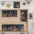 thumbnail image 7 of Findosom Kichen Rug Set of 3,Non Slip Machine Washable Kitchen Runner Rug for Floor,Spices Farmhouse Kitchen Rugs Absorbent for Sink,Hallway,Office,Kitchen Decor,Black 19"x32"+19"x48"+19"x60", 7 of 7