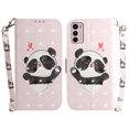 thumbnail image 2 of Étui pour Motorola MOTO G42 Couverture Magnétique Motif 3D Portefeuille Étui à Rabat avec Sangle - panda Mignon, 2 of 5
