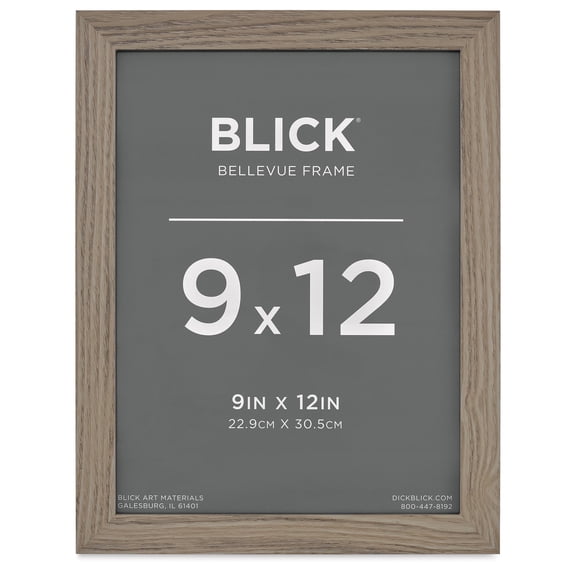 Blick Bellevue Frame - Grey Woodgrain, 9" x 12"