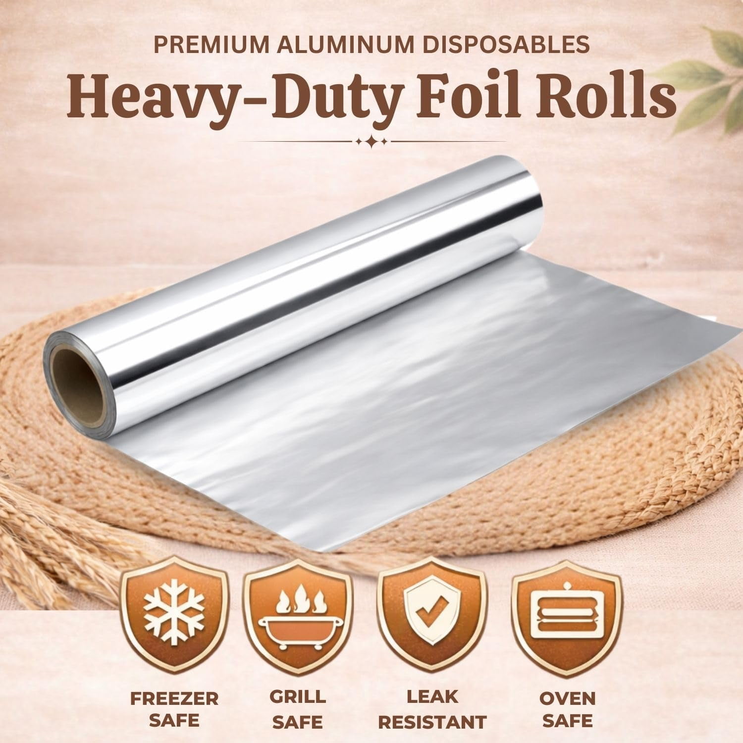 Urban Box Co Aluminum Foil Rolls, 12" x 1000' inches, Commercial-Grade Silver Wrap, Durable & Tear-Resistant, 1 Count