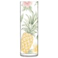 thumbnail image 2 of Plastic Vase 11.8"×3.9" Translucent Cylinder Vase Durable Flower Vase Storage Bottle for Modern Home Wedding Decor Floral Pineapple Pattern, 2 of 6