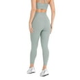 thumbnail image 5 of YITTY Active Women's UltraLuxe Crossover High-Waist Legging, Athleisure, 4-Way-Stretch, Sage Grey, M, 7/8 Length, 5 of 8