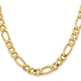thumbnail image 2 of Avariah Diamonds 14K Yellow Gold 8.7mm Semi-Solid Figaro with Lobster Lock Bracelet - 7", 2 of 8