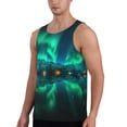 thumbnail image 2 of Picia Northern Lights Printed Men’s Performance Tank, Men's Workout Tank Top Moisture-Wicking Tank Top Muscle tee, Breathable Workout Shirt-3X-Large, 2 of 7