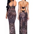 thumbnail image 3 of Women'S Printed Dresses Neckline Backless Slimming Leopard Print S, 3 of 9