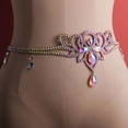 thumbnail image 2 of Moda mujer cintura cadena danza del vientre cinturón Rhinestone cuerpo joyería traje traje Cadena de cintura 75cm Zulema Cinturón de Danza del Vientre, 2 of 8