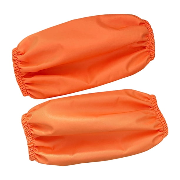 Mangas de brazo impermeables, fundas de PU para niños, protector ligero para Naranja
