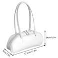 thumbnail image 3 of Lady Satchel Bag Bolso de mano de color sólido Bolso de oficina diario femenino de gran capacidad, 3 of 5