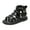 Black, variant on Girls Gladiator Sandals Cute Open Toe Breathable Summer Shoes with Rubber Sole (Toddler/Little Kid/Big Kid),Black 4