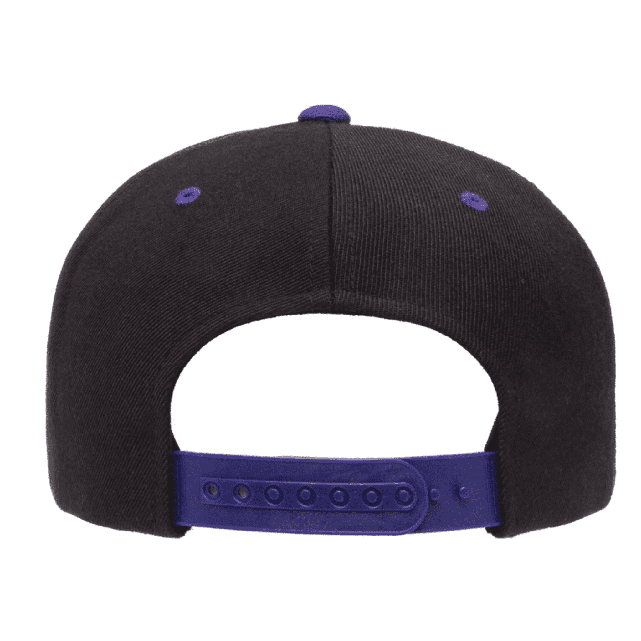 Classic Flexfit Black Brim Purple with Snapback Hat Yupoong