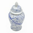 thumbnail image 4 of Red Lantern 18" Abstract Blue & Silver Temple Jar, 4 of 7